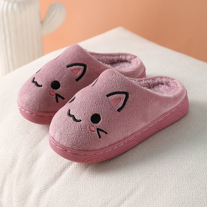 Kot kreskówkowy dzieci kapcie futrzane dom kreskówka dziecko kapcie z bawełny buty dla małego dziecka chłopcy dziewczęta futrzane kapcie domek dla dzieci buty