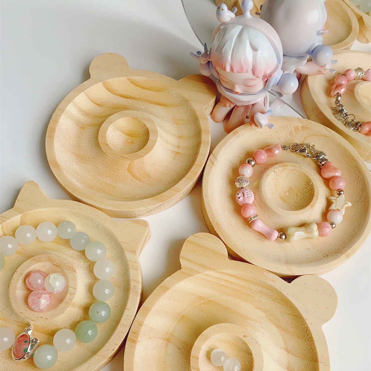 1pc DIY Wooden Beading Board Suitable For Jewelry Making Bracelets Necklaces Crafts Tray Practical Display