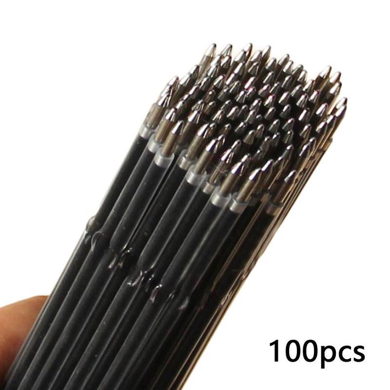 100 Stuks Balpen Vervanging Core Pen Refill Vervanging Inkt Zwart Handvat Briefpapier Teken Pen School Pen Balpen A7U9: Default Title