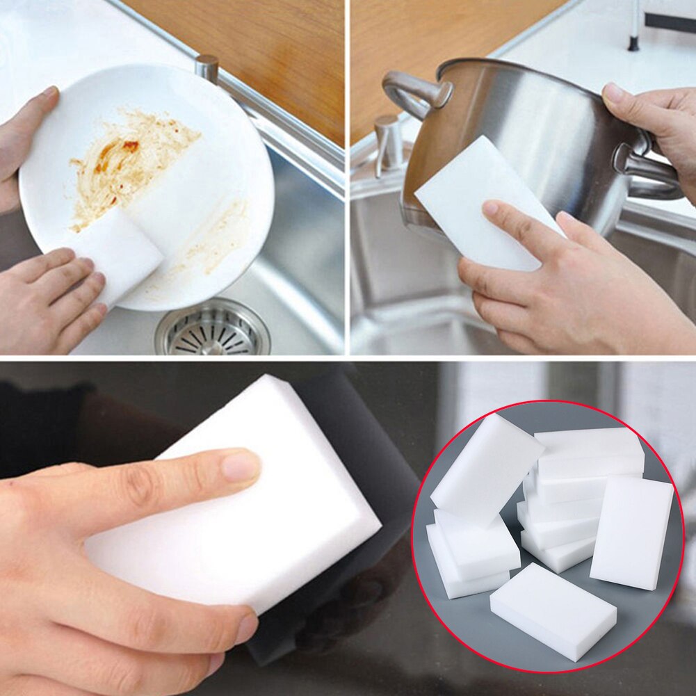1-100Pcs Magic Spons Gum 10*6*2Cm Melamine Schuim Spons Schoner Kantoor Keuken Badkamer huishoudelijke Schoonmaakmiddelen Gereedschappen