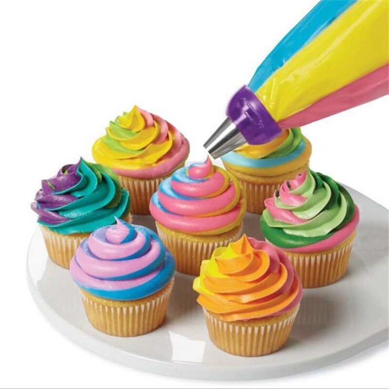 1 Pcs 3 Gaten Cake Decoratie Converter Mix 3 Kleuren Icing Piping Nozzle Converter Voor Cupcake Nozzle Converter