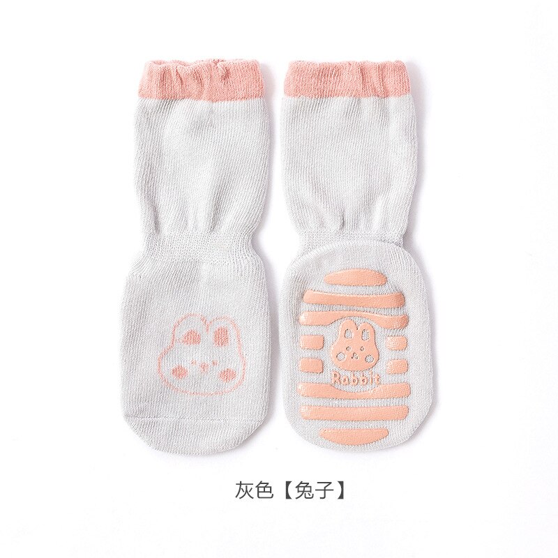 Children Baby Girls Leg Warmer Knee High Socks Cotton Cute Socks Kid Spring Clothing for Boy Unisex Toddler Cartoon Socks: gray / (0-1years)