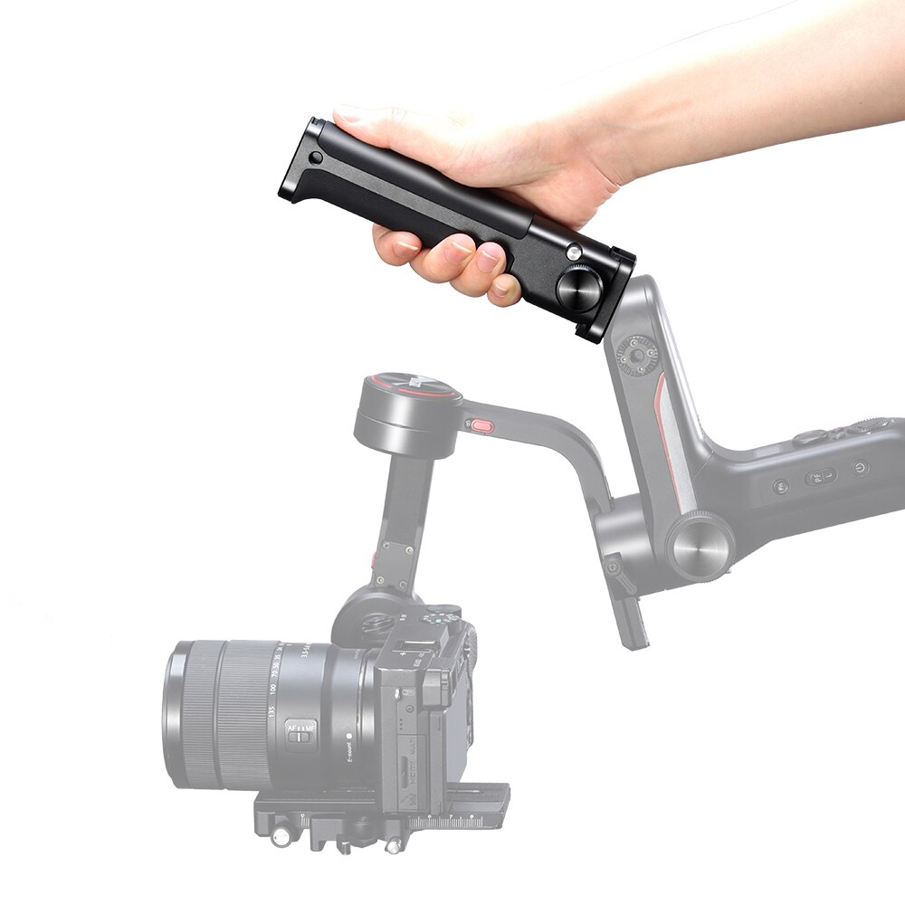 Gimbal Stabilizer Handle Hand Grip Extension Rod with Cold Shoe Mount 1/4" Screw Holes Aluminum Alloy for Zhiyun Weebill-S