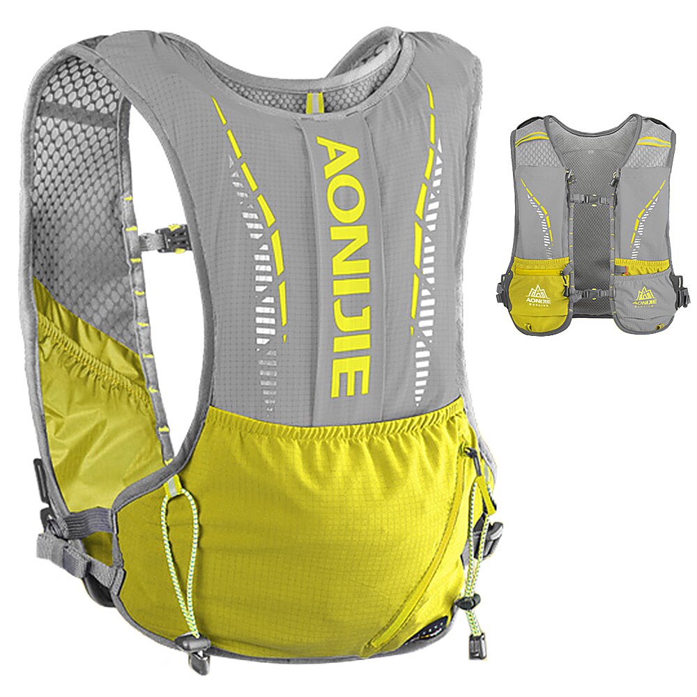 Outdoor Hydration Pack Backpack Running Bag Sports Vest Ultralight Riding Bags Women Men Breathable Hydration Vest: Yellow
