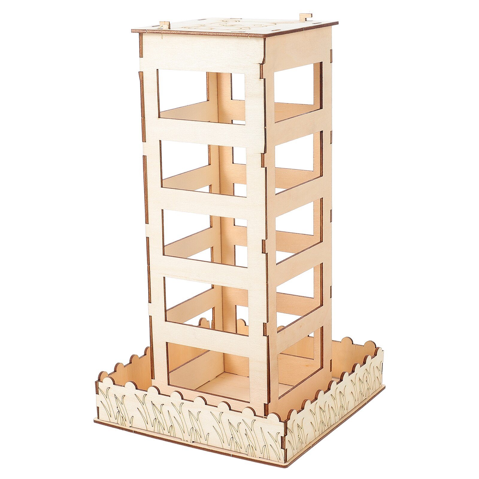 1pc Small Animal Feeder Cage Feeding Tool Rabbit Wooden Hay Food Feeder