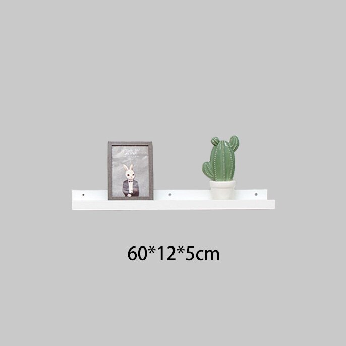 Estante de madera para pared estantería de decoración de pared de bambú nórdico, organizador de decoración para el hogar, estante de almacenamiento, estante de pared para libros, figuritas, estantes de exhibición para manualidades: White 65x12x5cm