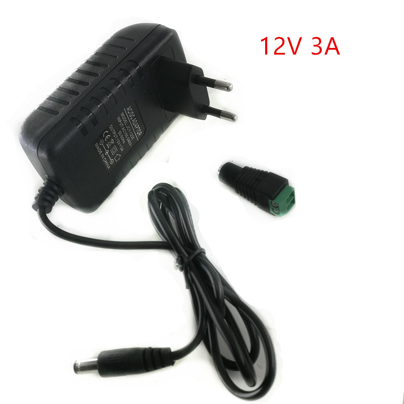 12V 8A Voeding Adapter – 96W – AC 100-240V Naar DC 12V – Met 5,5mm X 2,5mm Plug – Voor LED-strips, Routers En Camera’s