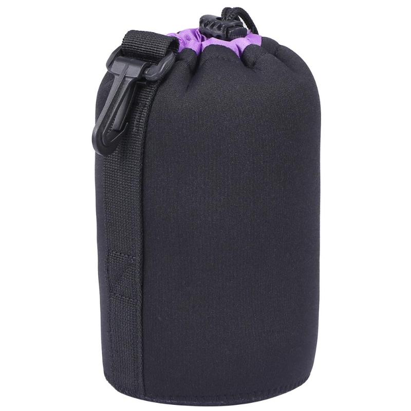 3 farbe Kamera Objektiv Tasche Tasche Neopren Wasserdichte Soft Video Kamera Objektiv Tasche Tasche Volle Größe S M L XL Kamera Objektiv Protector: Purple L