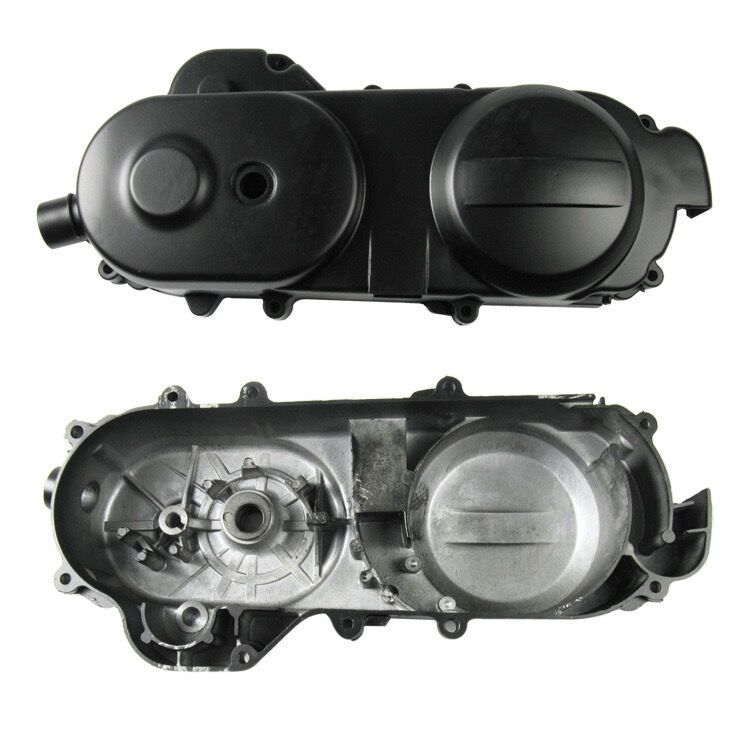 Cubierta de Motor de cigüeñal, cubierta de ciclomotor de 49cc 50cc, carcasa corta, izquierda GY6, Scooter QMB139, color negro