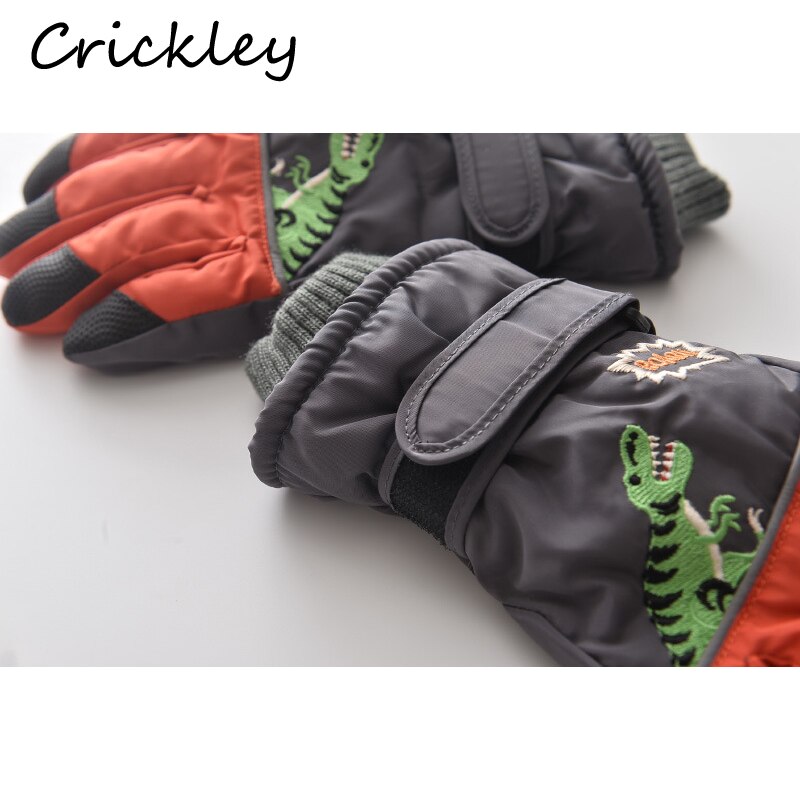 Vliegtuig Print Winter Jongens Meisjes Handschoenen Waterdicht Antislip Dikke Warme Kids Wanten Skiën Sneeuw Sport Kinderen Handschoenen