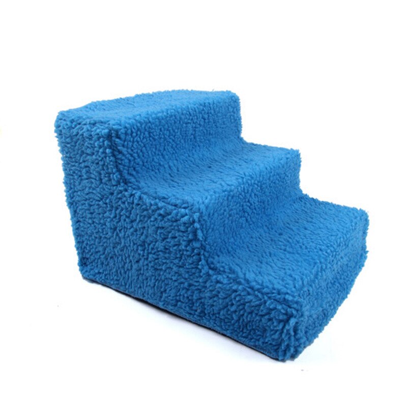 Heypet huisdier hondentrap 3 treden ladder klein hondenhok voor puppy katten huisdier trap antislip verwijderbare puppy honden bed trap: Blauw