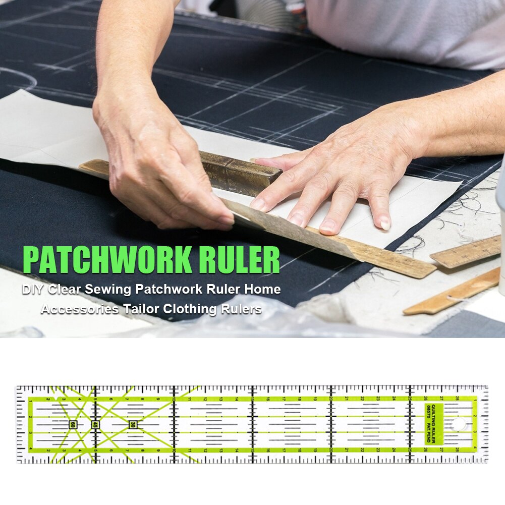 Four Sizes Acrylic Patchwork Ruler Two-color Tailor Size Cutting Quilting DIY Sewing Measuring Tool Drawing Dedicated Supplies