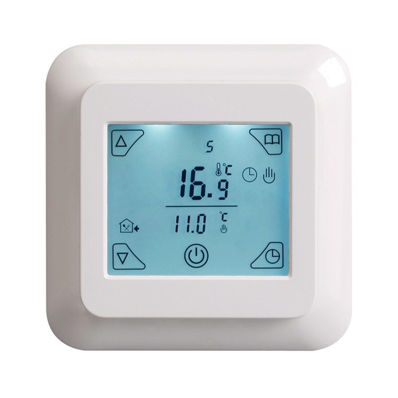 Touch Screen Thermostat Electric Thermostat Room Thermostat Underfloor Heating Programmable Thermostat 16A V8.716: Default Title