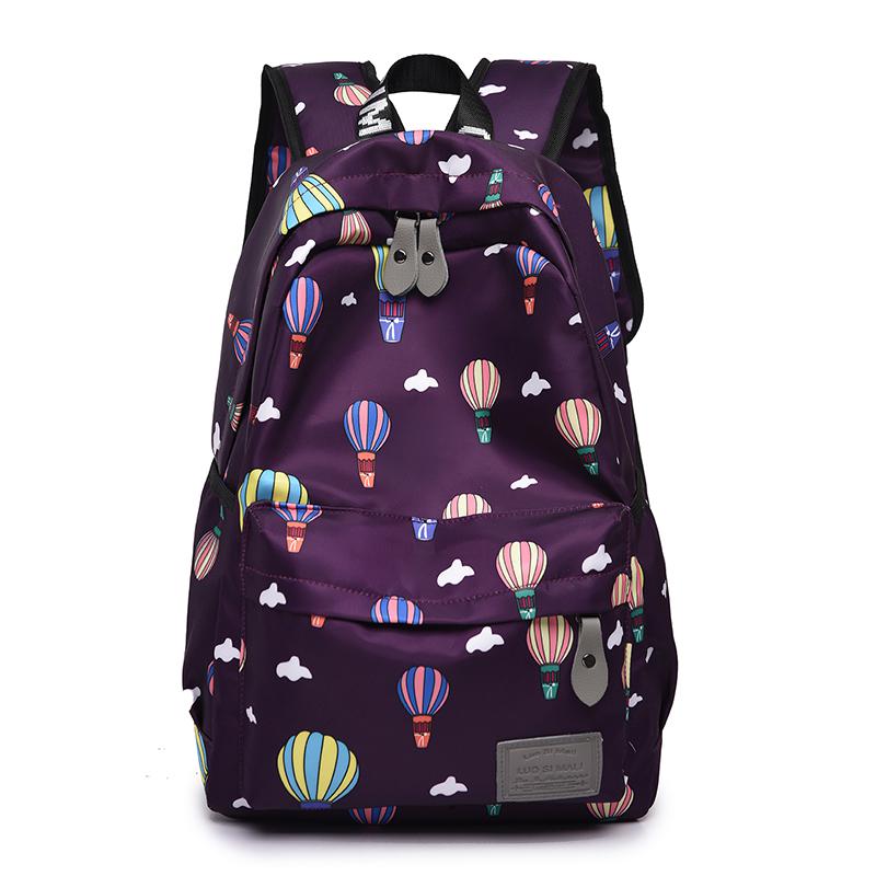 Mochila de para Mujer, mochila de nailon para ordenador portátil, mochila de viaje para Mujer, mochila impermeable, mochila para Mujer: Purple