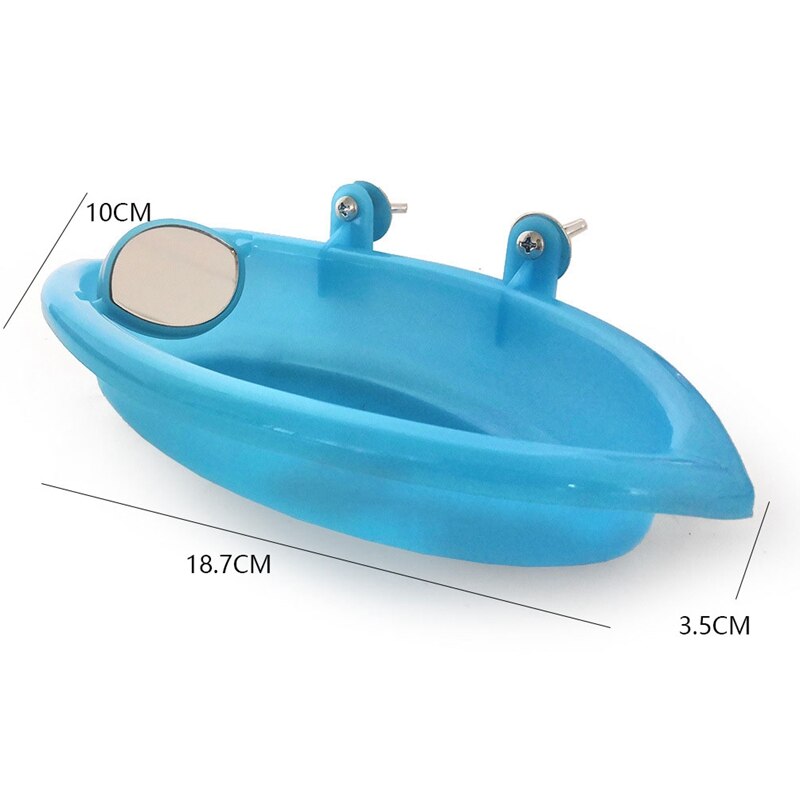 Bañera para loros con espejo, caja de ducha para baño de pájaros, espejo para periquitos, peonías, juguetes para mascotas, cuidado de aves, jaula para mascotas pequeñas, accesorios: Single sided Mirror