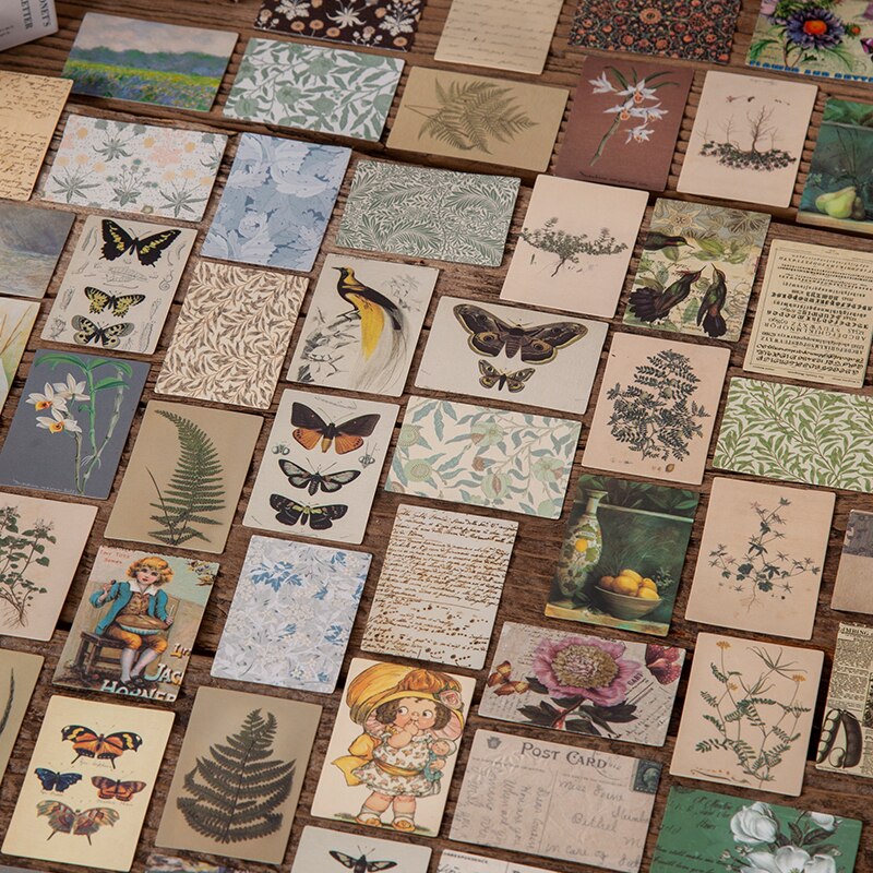 Retro Letter Collection mini Pocket Material Paper Junk Journal Planner Scrapbooking Vintage Decorative DIY Craft Photo Album
