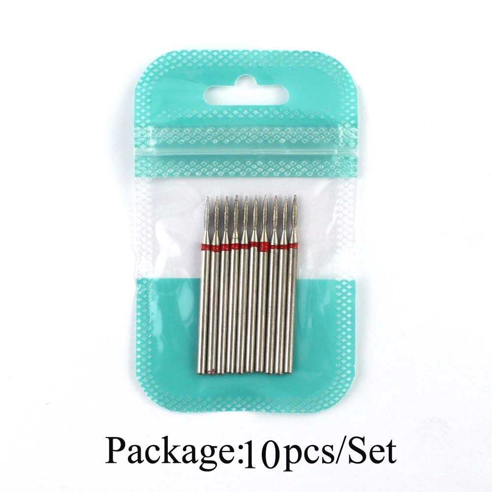 Juego de brocas de diamante para manicura, broca para uñas, Arco Iris, 10 Uds.: 10pcs-H7