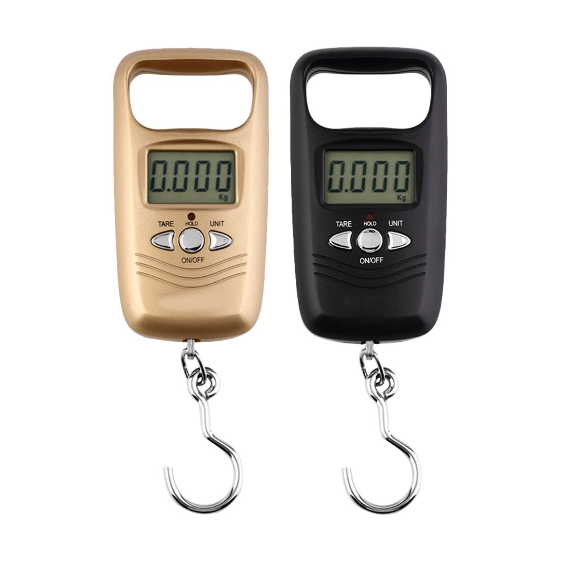 Electronic Pocket Scale Portable Mini 50Kg LCD Digital Display Hanging Weight Hook Scales Black Color
