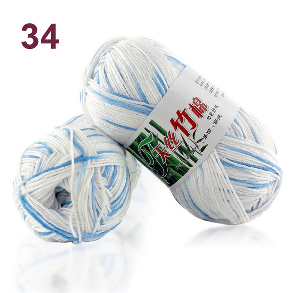 50g Weiche Glatte Natürliche Bambus Baumwolle Hand betroffen Garn Baby Milch baumwolle Garn Hand Gestrickte häkeln garn DIY Lappen Puppe: 34