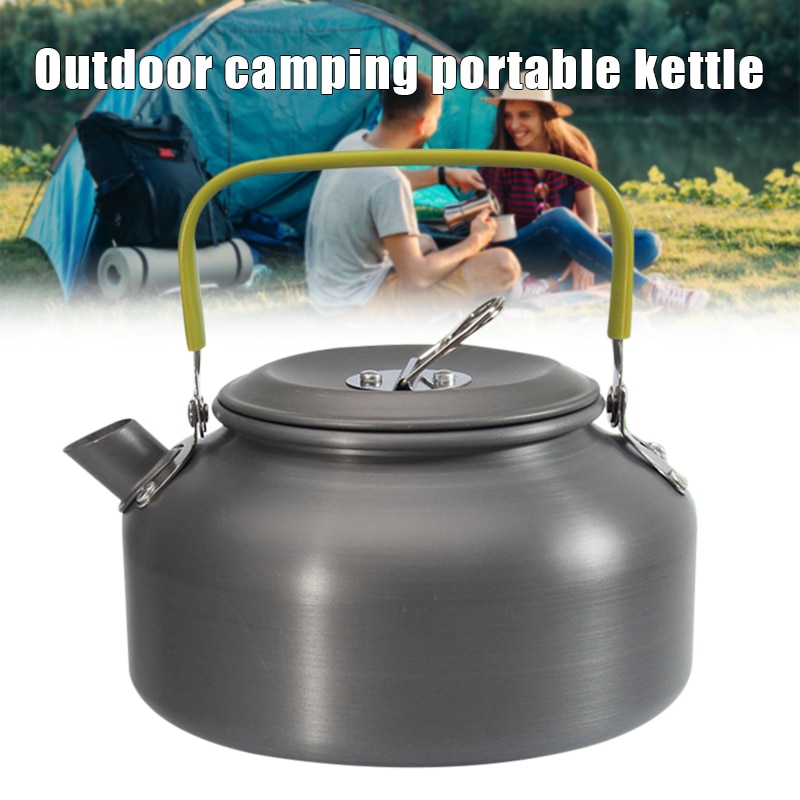 0.8L Mini Outdoor Camping Waterkoker Aluminium Water Pot Met Draagtas Lichtgewicht Waterkoker Camping Kookgerei