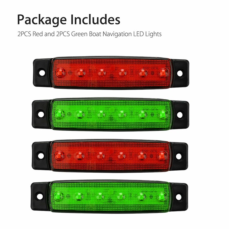 4x dc 12v led -veneen navigointivaloa vihreä punainen perävalo vedenpitävä jahdin signaali perävalot lamppu purjevene ponttonille