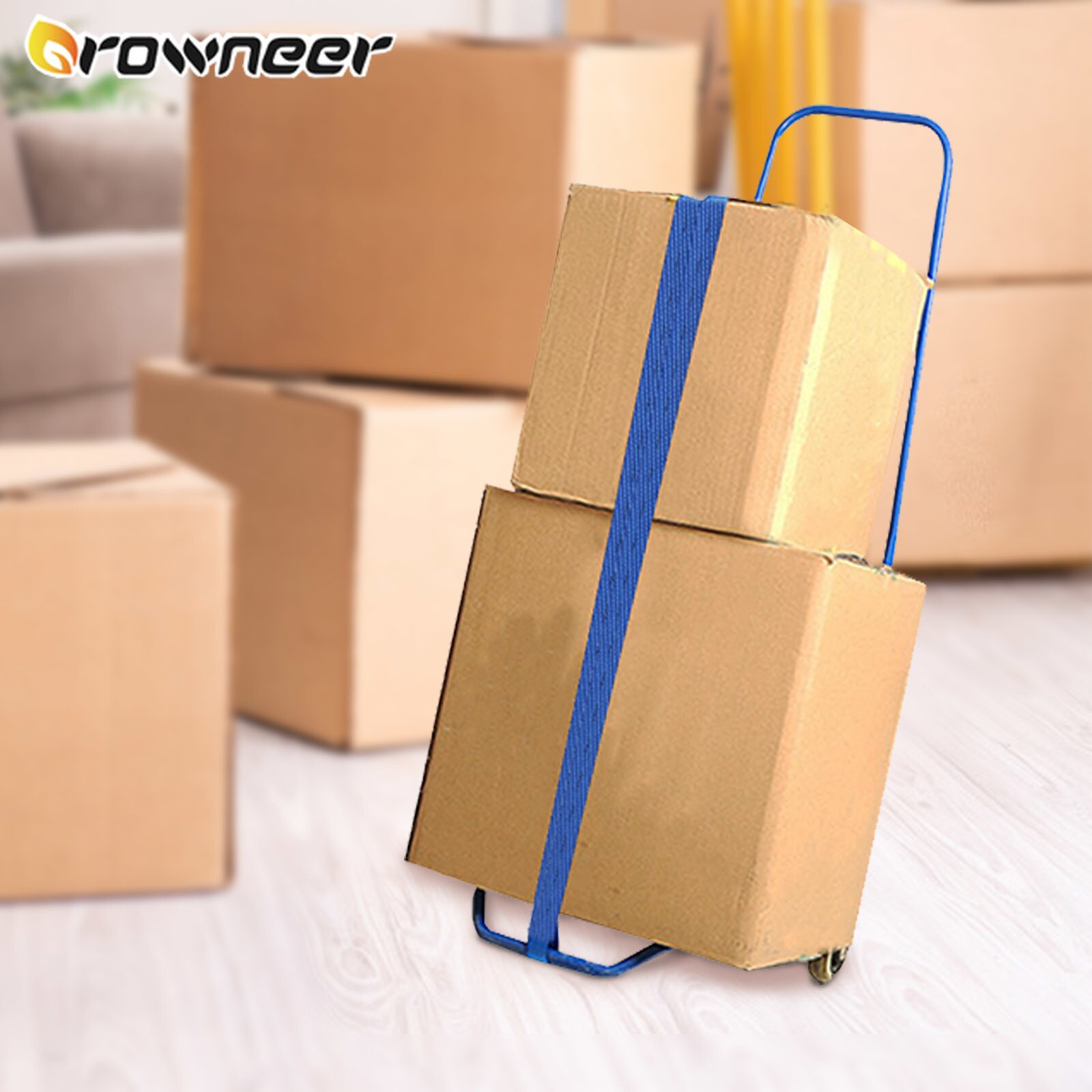 1/2/4pcs Tow Rope Lorry Lashing Ratchet Belt Polyester Blue Tie Down Cargo Strap Carbon Steel Buckle Weaving Car Accessories