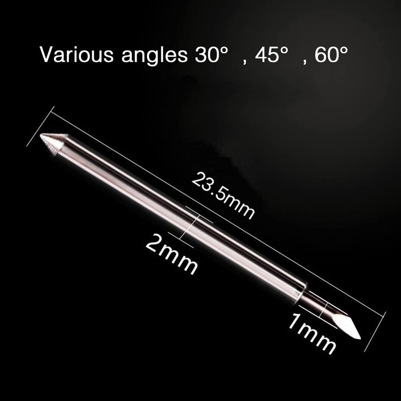 30/45/60 Degree Vinyl Cutter Blades, 50Pcs Tungsten Steel Lettering Cutting Blades for Cutting Plotter Cricut Air/Air 2