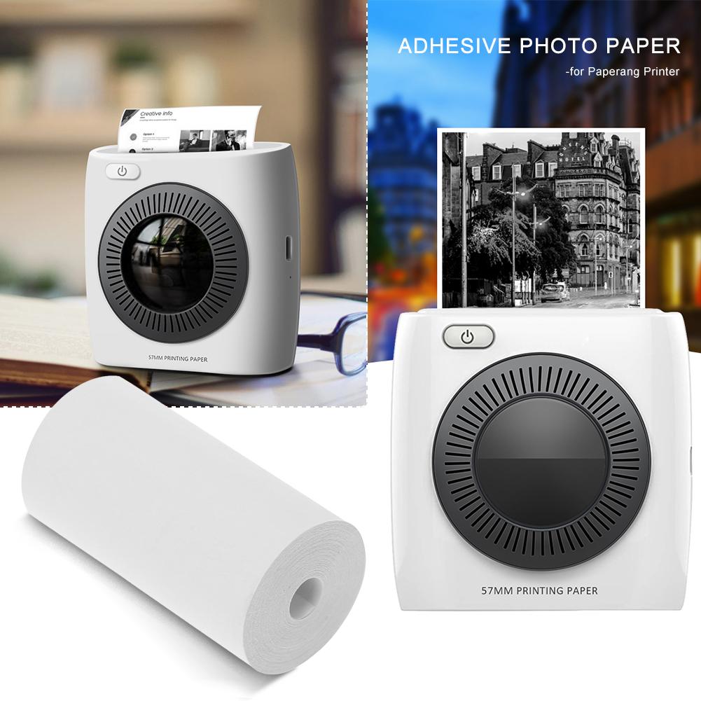 Druck Aufkleber Papier 5 Rollen 57*30mm Thermische Druck Papier 10 Meter Druckbare Aufkleber für Paperang Peripage Drucker zugang