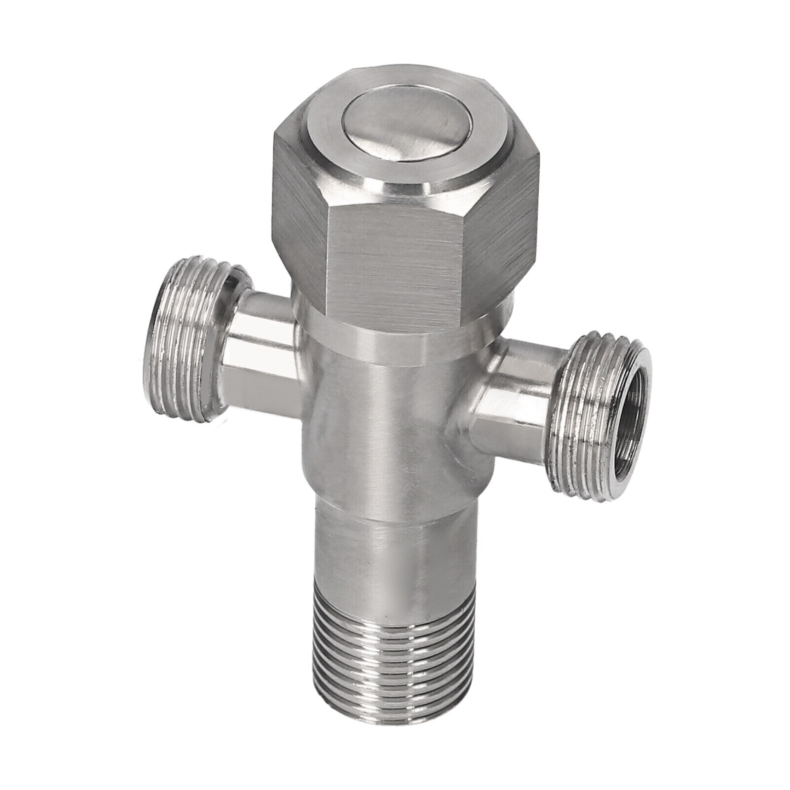 Bidet T-Adapter with Shut off Valve Stainless Steel Water Diverter Valve Dual-Connector Valve for Toilet Bathroom: Type 8