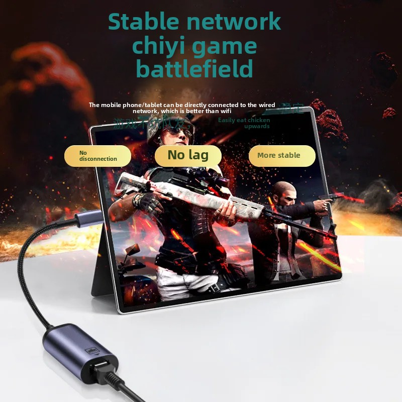Type-C to RJ45 Network Adapter Cable Converter USB-C to Ethernet Port External Ethernet No Driver Required