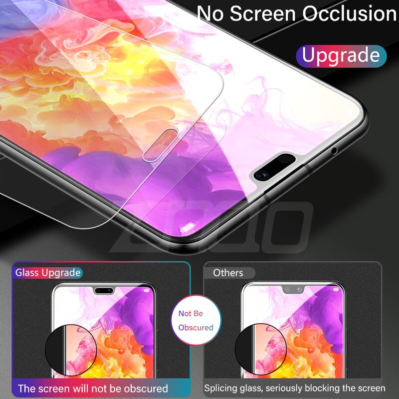 Protetor de tela de vidro temperado, 3pçs, para huawei p20 pro, p10 plus, p9, p40, p30, p20, p10 lite, p smart z 2019, proteção de tela