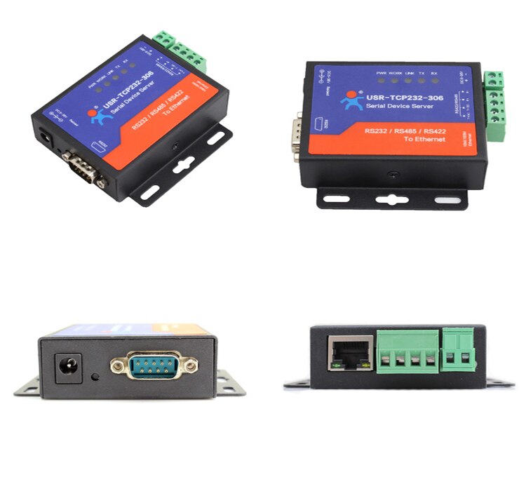 Serial Server RS232/RS485/422 to Ethernet Serial Communication USR-TCP232-306