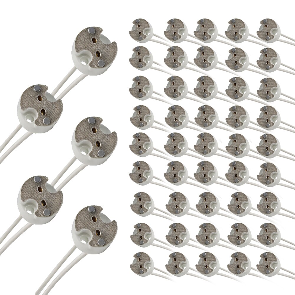 G5.3 / GU5.3 / MR16 / G4 / MR11 Ronde Keramische Led Halogeen Lamp Light Bulb Socket Houder Base Draad connector Adapter MR16