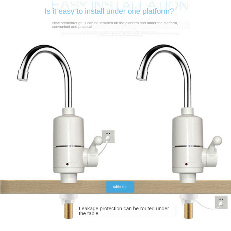 Grifo calentador de agua eléctrico para cocina, calentador instantáneo de agua y fría, sin depósito