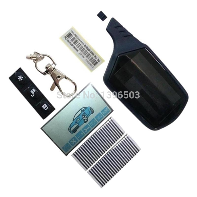 A91 Case Sleutelhanger + A91 Lcd Display Zebra Papier Voor Russische Auto Alarm 2 Way Lcd Afstandsbediening Sleutelhanger Fob twage Starline A91