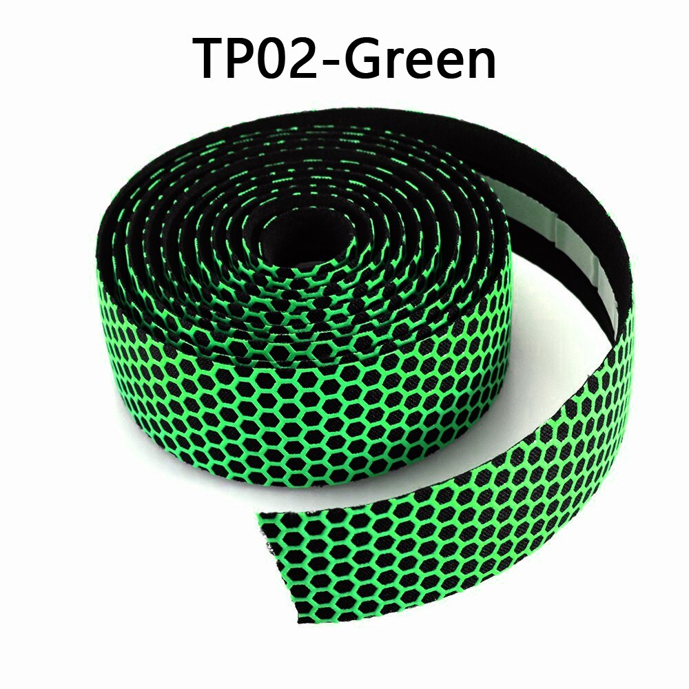 Bicycle Handlebar Tape Road Bike PU Leather Perforated Belt Breathable Soft MTB Fixed Gear Belt Cycling Accessory MICCGIN: TP02-Green