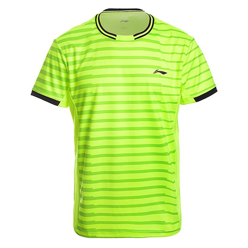 Li-ning nouveaux chemises de Badminton pour hommes à sec respirant coupe régulière sport confort T-Shirts doublure Tee AAYM143 CJFM17: AAYM143 2H / XL