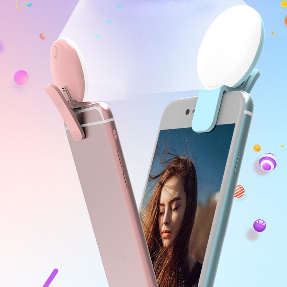 Anillo de luz LED Universal para selfis, luz Flash portátil para la oscuridad del móvil, 9 cámaras para selfis, iluminación de teléfono nocturno para celular Bea O4N2