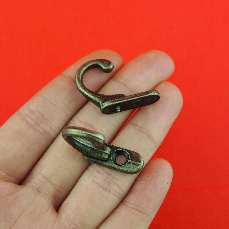 10/1 PCS Antique Hooks Small Wall Hanger Buckle Horn Lock Clasp Hook Hasp Latch For Wooden Jewelry Box Furniture Hardware