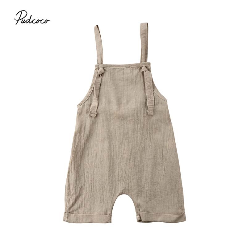 Kleinkind Kinder Baby Jungen Mädchen Bib Hosen Romper Sommer Neue Casual Solide Sleevelss Overall Overall Outfit Für 0 -3 T