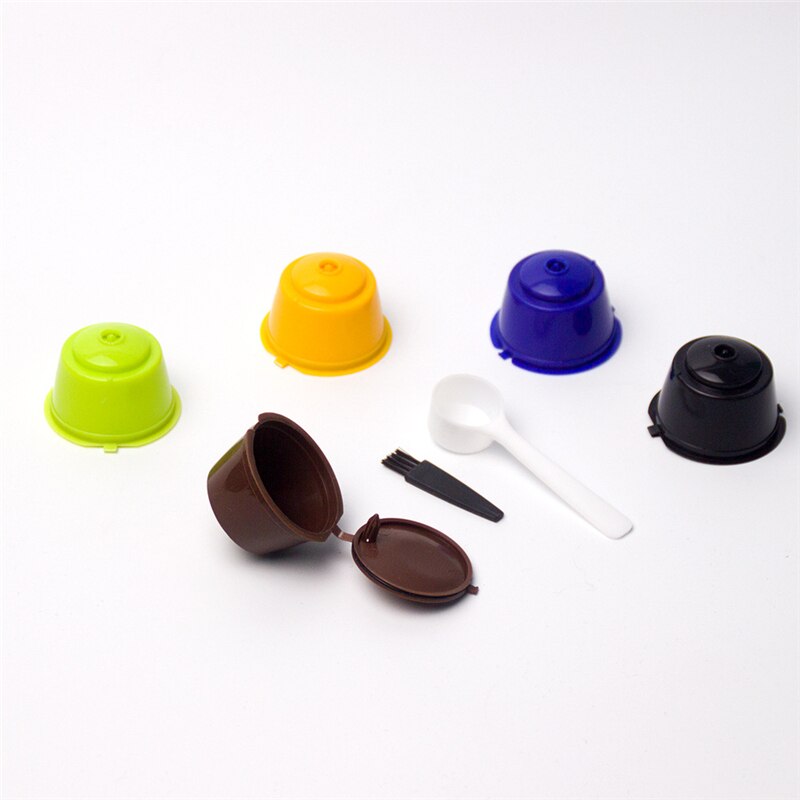 Dolce Gusto Nescafe Capsule de café | Accessoires de cuisine, en plastique, rechargeable, réutilisable pour Dolce Gusto Nescafe Capsule filtrante, outils de cuisine: Black-5PC