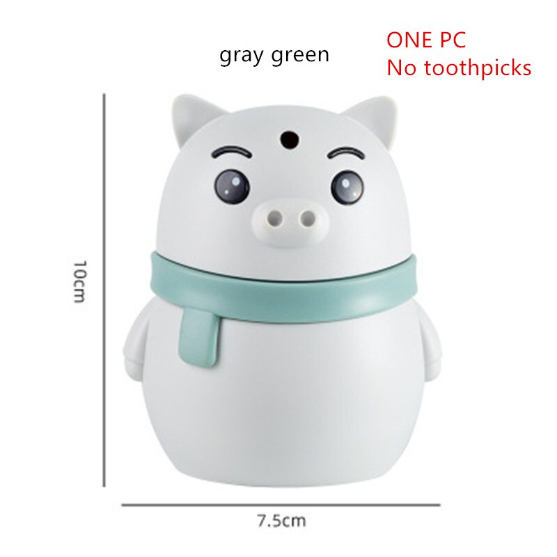 Automatic Toothpick Holder Container Household Table Toothpicks Storage Box Detachable Toothpick Dispenser for Home Decoration: gray green 7