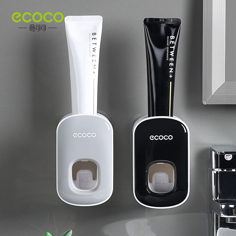 ECOCO Automatische Zahnpasta Spender Zauberstab Montieren Schlecht Schlecht Zubehör Wasserdichte Zahnpasta Presse Zahnbürste Halfter