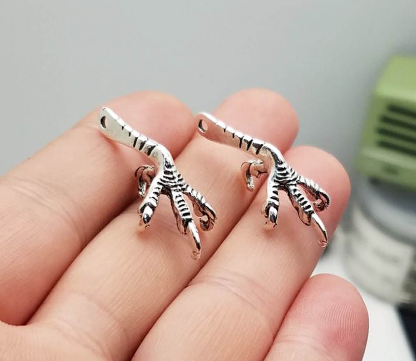 15 Stks/partij-33X16Mm Oud Zilver Eagle Claw Charms Bird Hangers Voor Diy Supplies Sieraden Maken sleutelhanger Accessoires