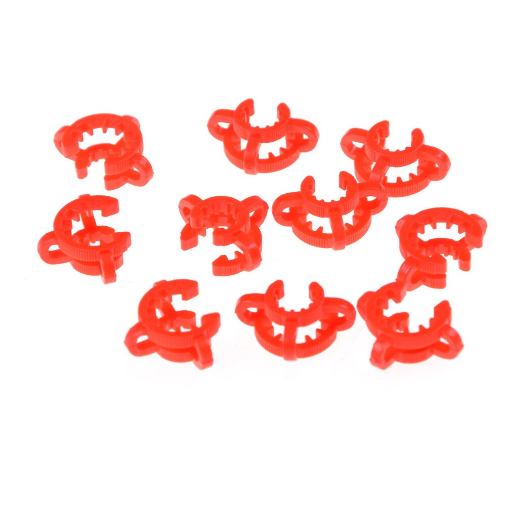 Neue 14# 11mm x 15mm Labor Kunststoff Clip, labor Keck Klemme Verwenden für Glas Boden gemeinsam 10Stck