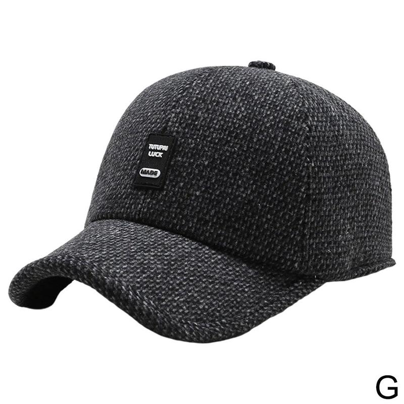 Men Winter Baseball Hat With Earflaps Cap Keep Warm Cap Baseball Fitted Ear Adjustable Outdoor Hats Sports Thick X6t3: G