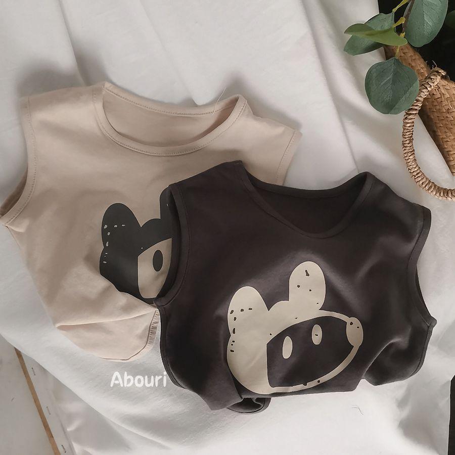 T-shirt sans manches pour bébés, garçons et filles coréens, gilet imprimé, P4333, été