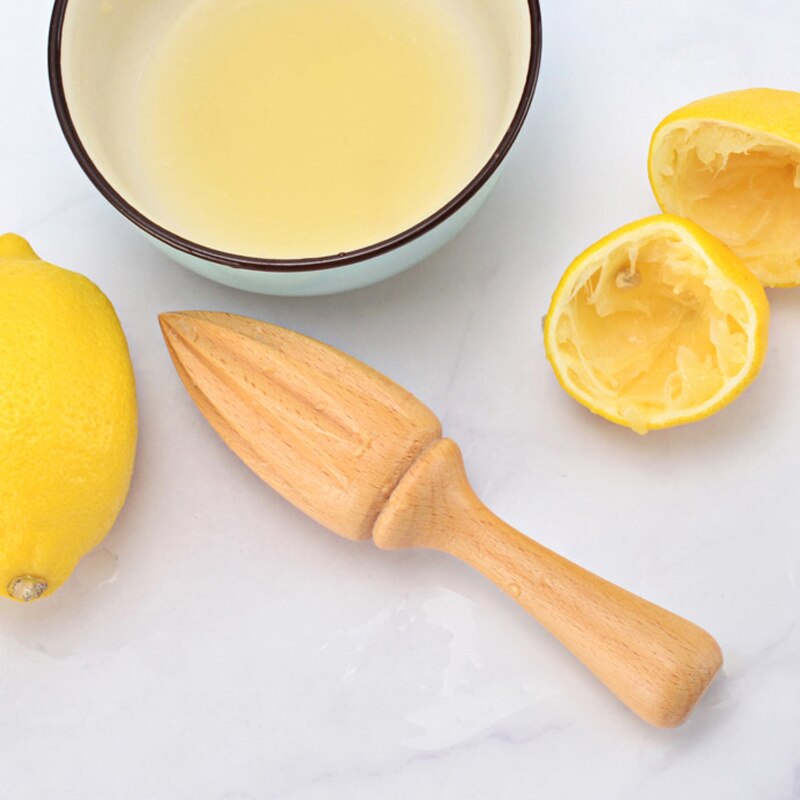 1PC Wooden Lemon Squeezer Hand Juicer Presses Manual Fruit Orange Citrus Juice Extractor Reamers Ten-angle Kitchen Gadget