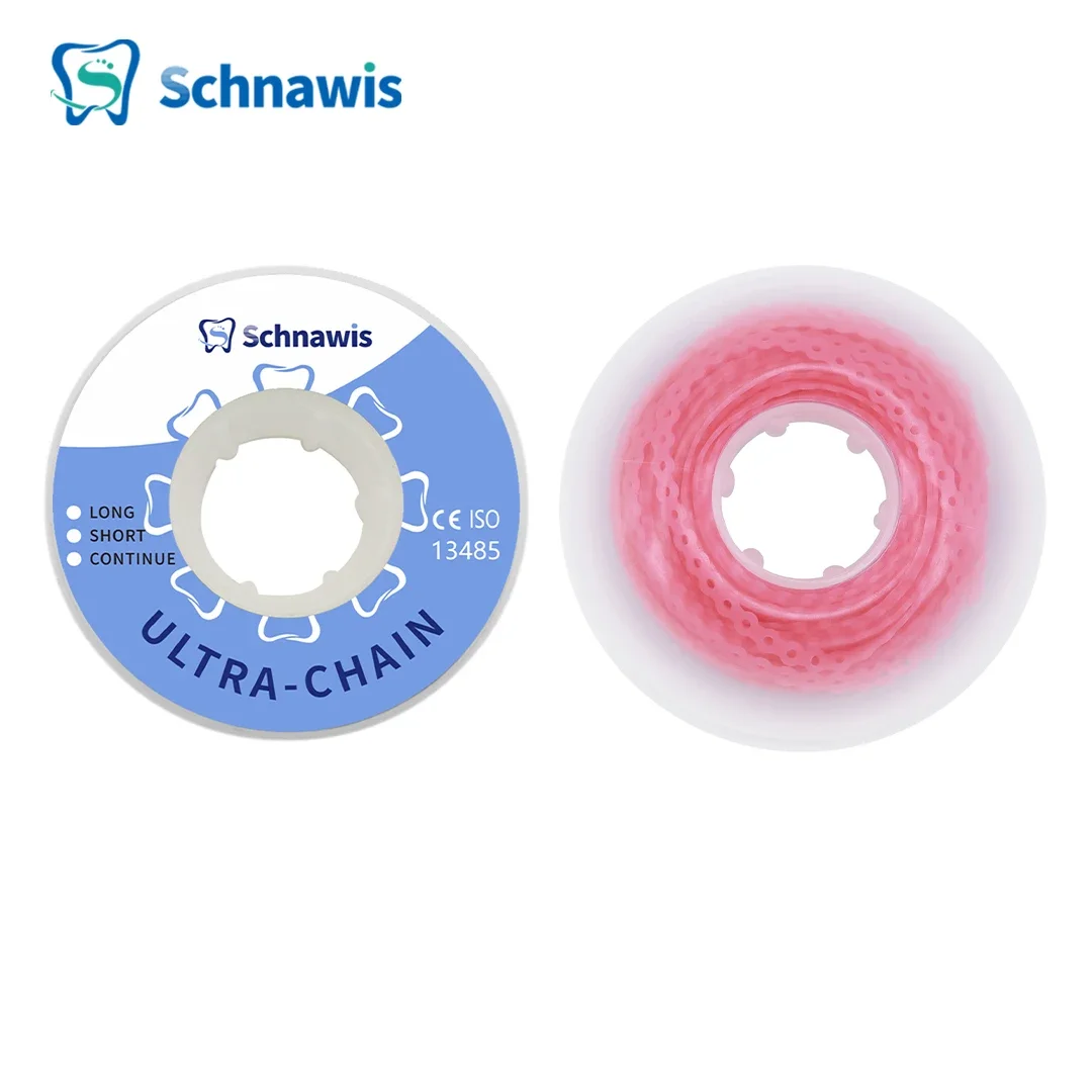 Zahn ärztliche kiefer ortho pä dische elastische Kraft kette farbiges Gummiband 15 Fuß/Spule lange kurze durchgehende Kraft kette für Klammern Zahnspangen: Aquamarin