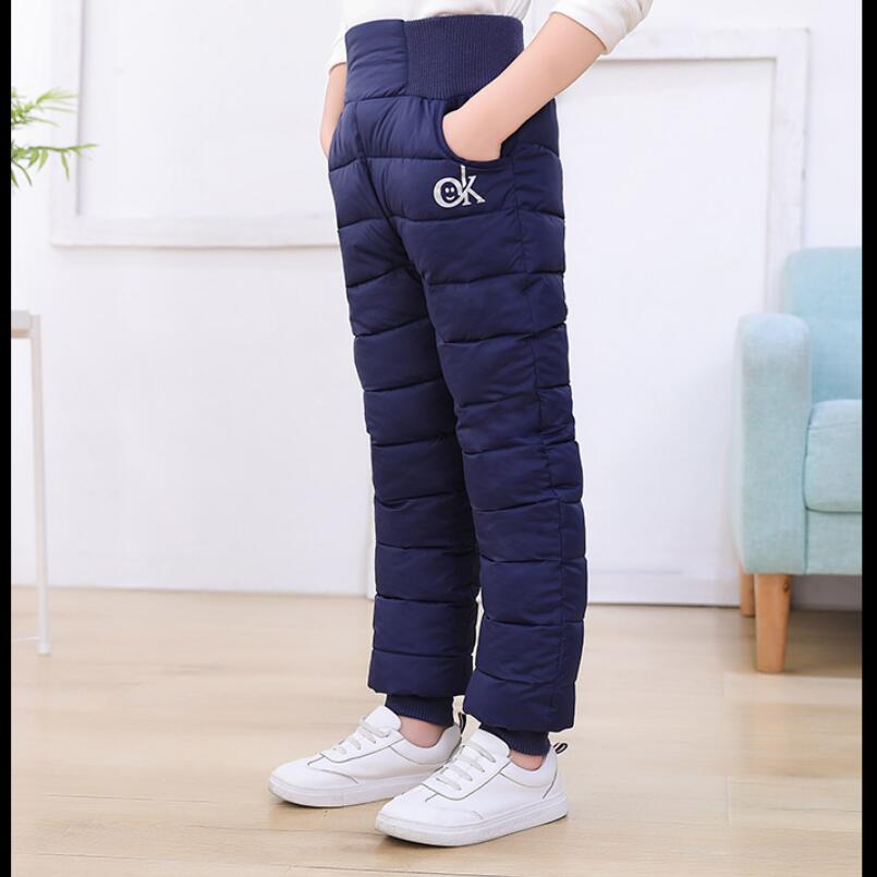 Baby Boys girls winter warm trousers kids outwear 3-15T children clothes fleece inside sport trousers teenage trousers outwear
